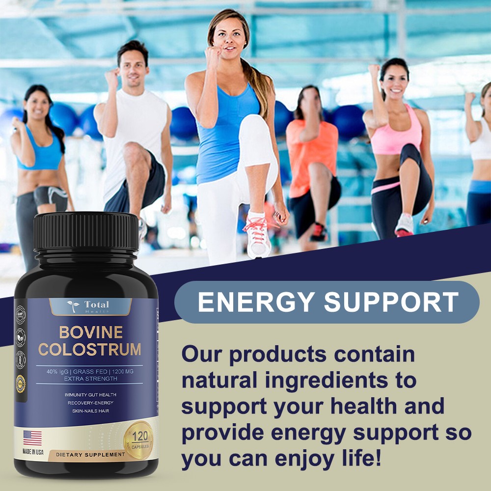 Bovine Colostrum Supplement 1200mg Support Skin Hair Health Balance Immune 120CT
