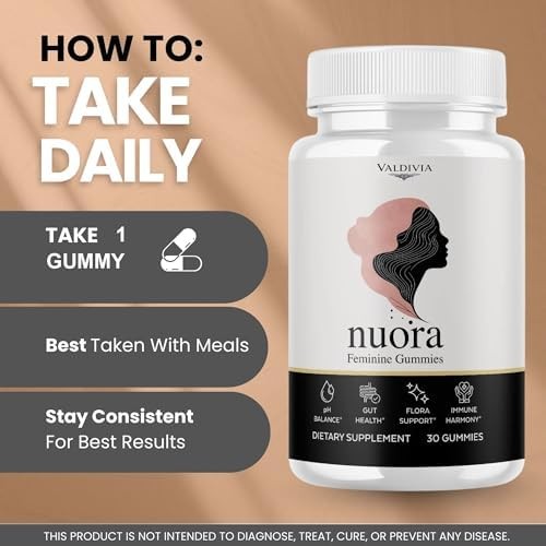 Valdivia Feminine Balance 30 Gummies Daily Wellness Supplement Made in USA
