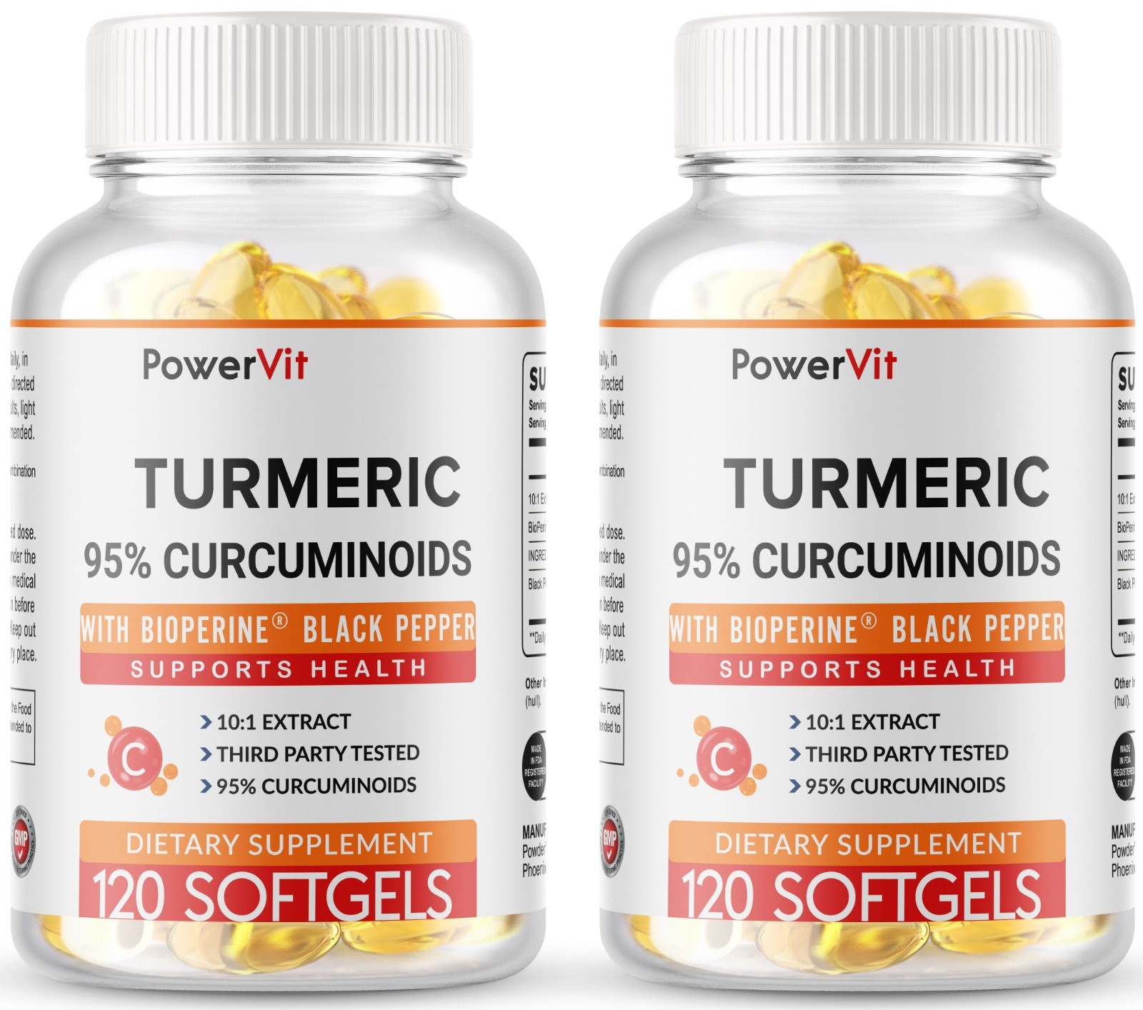 240 Softgels Turmeric Curcumin 5000mg, Herbal Extract with BioPerine NON-GMO