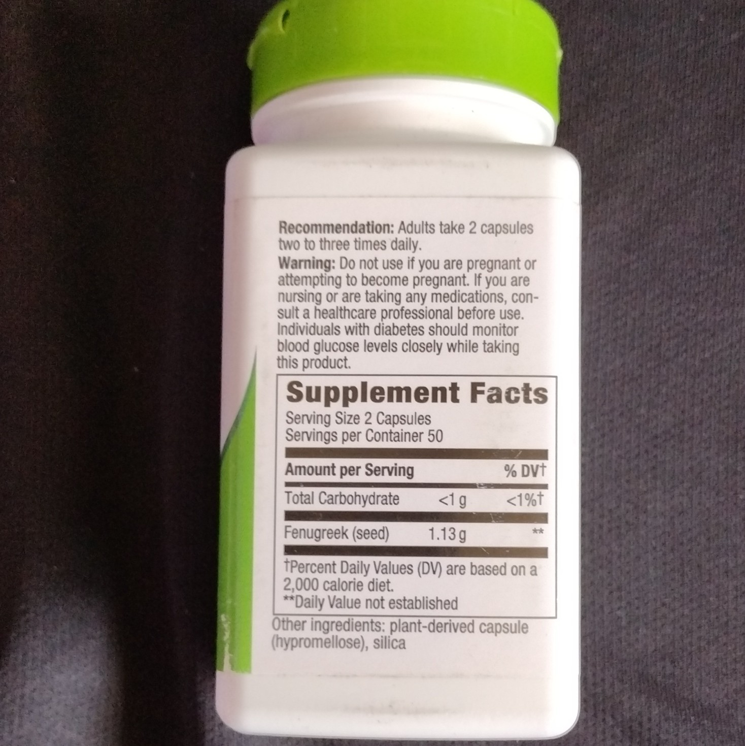 Nature’s Way Fenugreek Seed 1,130mg 100 Capsules Lactation Support Vegan