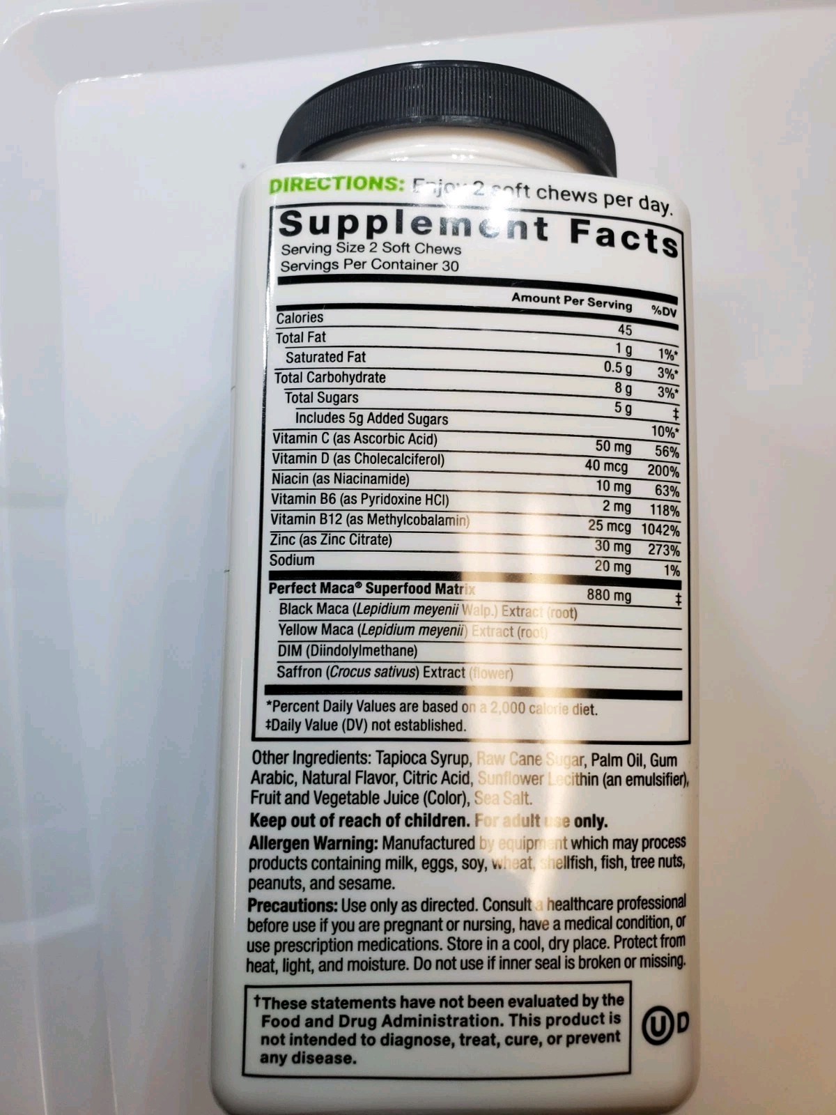 Force Factor Perfect Maca, Maca Root & DIM Supplement w/ Saffron to boost energy
