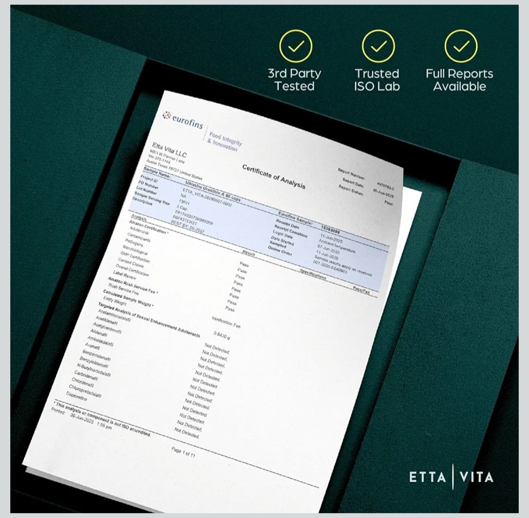 Etta Vita UltraUro Urolithin A Supplement Anti-Aging Cell Renewal 90 Caps 05/27