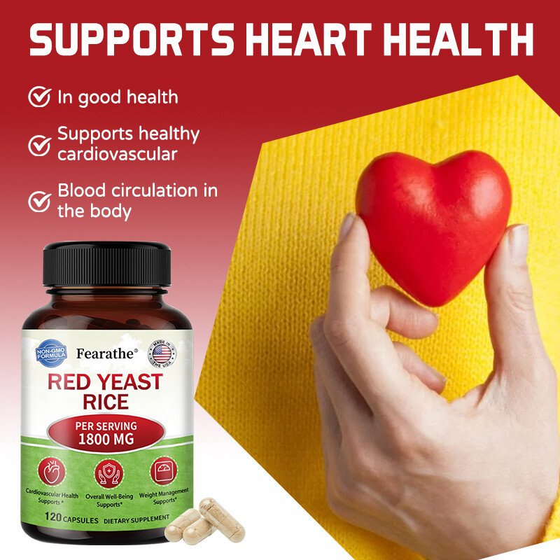 Red Yeast Rice 1800Mg – Heart, Cardiovascular Health, Improved Blood Circulation
