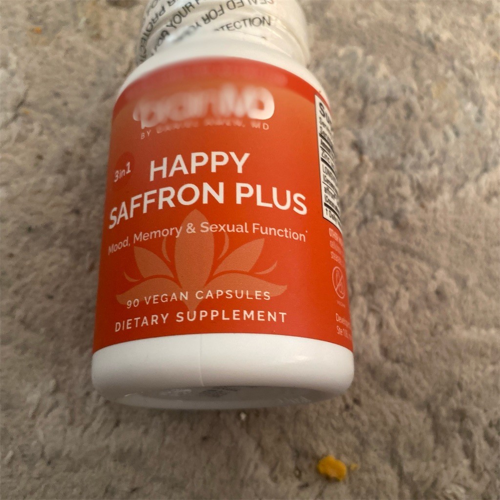 BrainMD Happy Saffron Plus Dietary Supplement 90 Vegan Capsules Mood