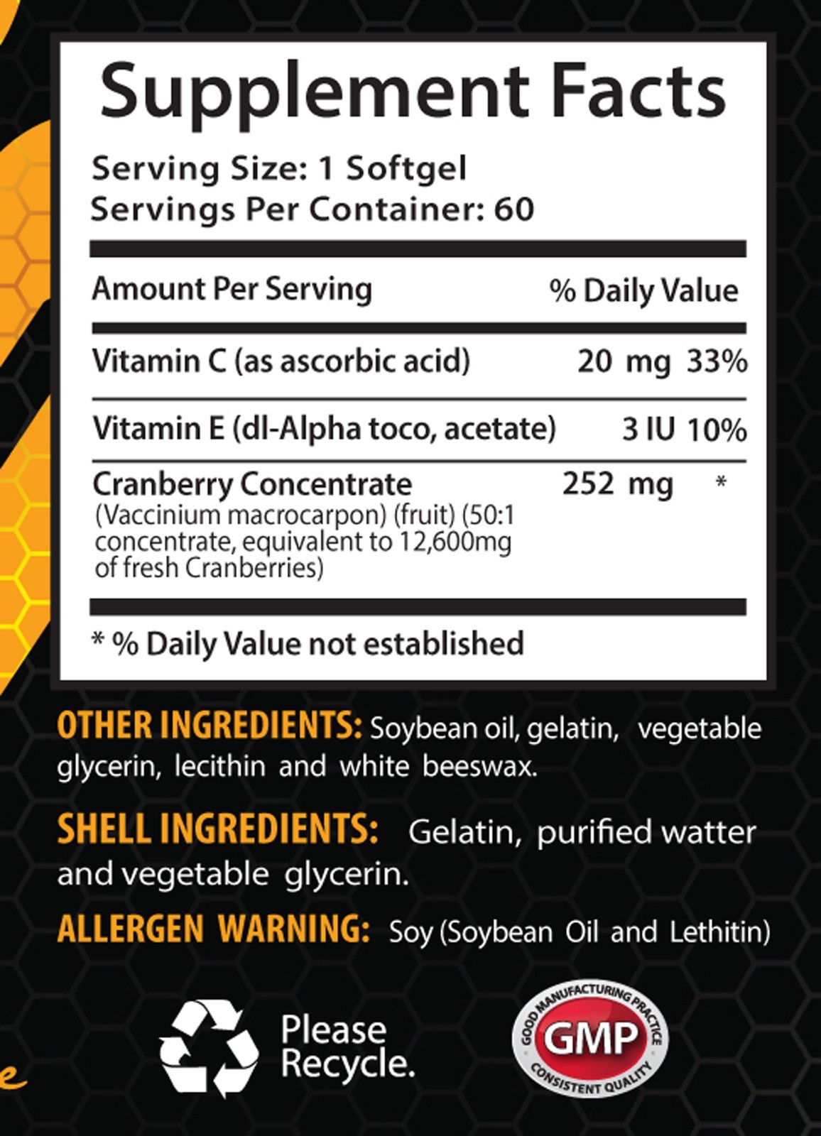 urinary tract uti – CRANBERRY CONCENTRATE – vitamin c bulk 1B