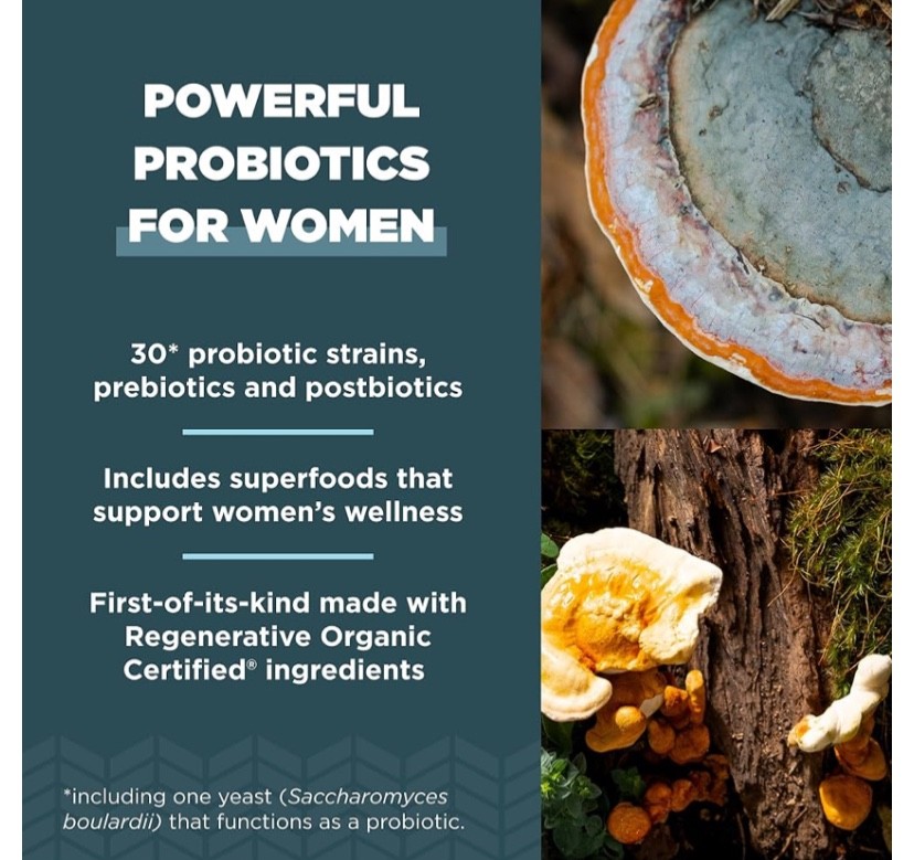 Ancient Nutrition Regenerative Organic Certified Women’s Once Daily Probiotics