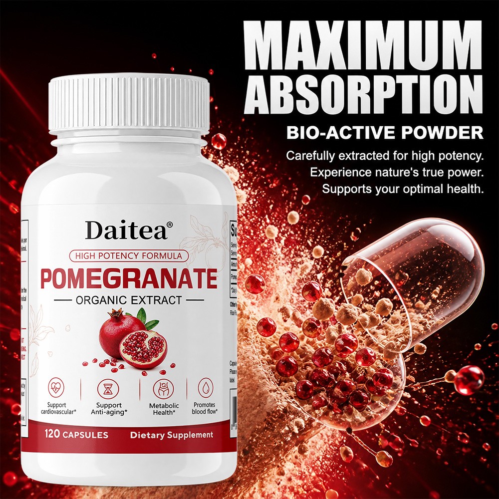 Organic Pomegranate Fruit Extract 700mg 30-120 Capsules Daily Support Supplement