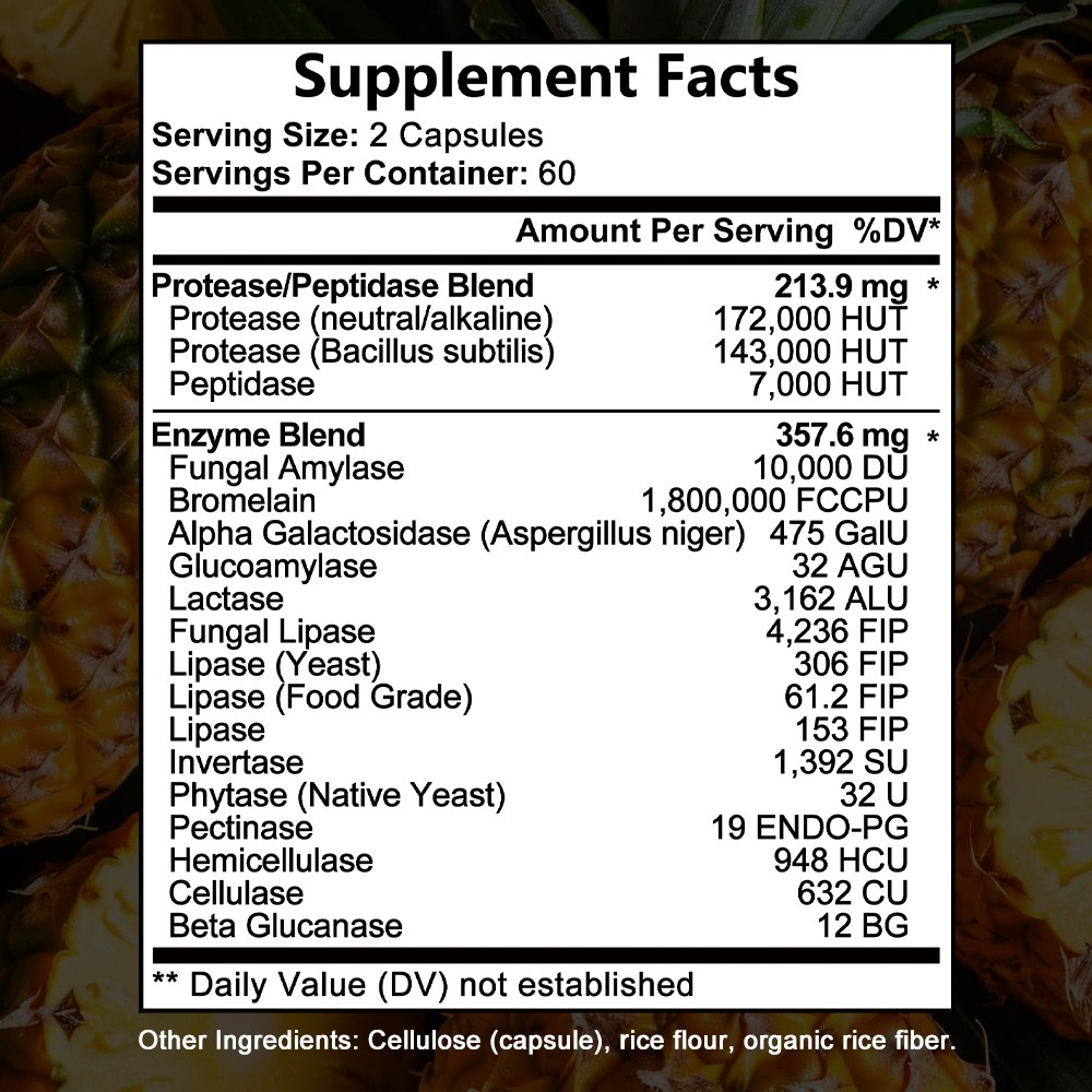 Advanced Digestive Enzyme Supplement-18 Enzymes to Reduce Bloating,Gas&Digestion