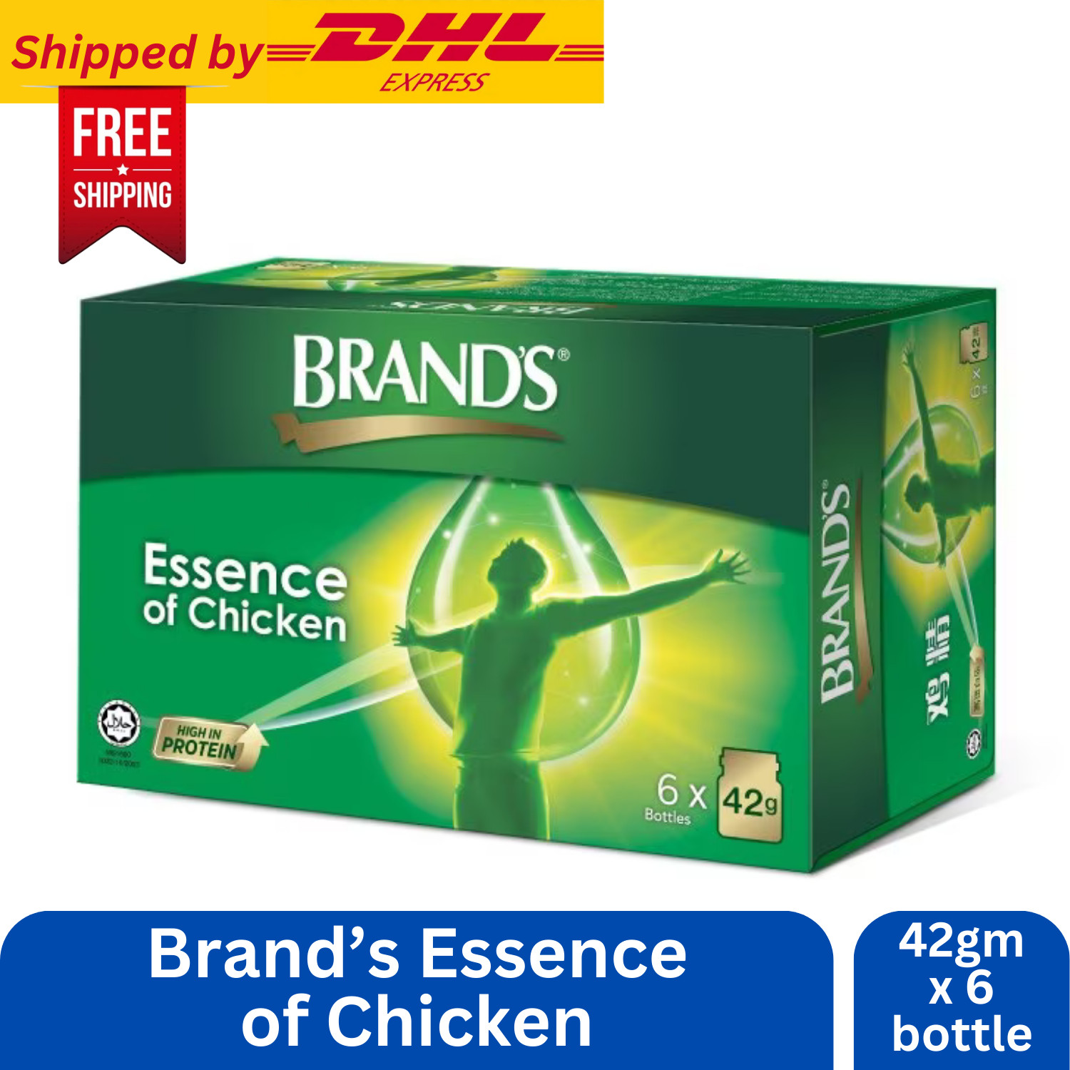 BRAND’S Essence of Chicken Original (1 Box, 6 Bottles x 42gm) DHL FAST SHIPPING