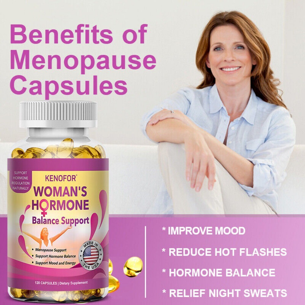 Women Menopause Support Hormone Emotional Balance Hot Flashes 120 Capsules