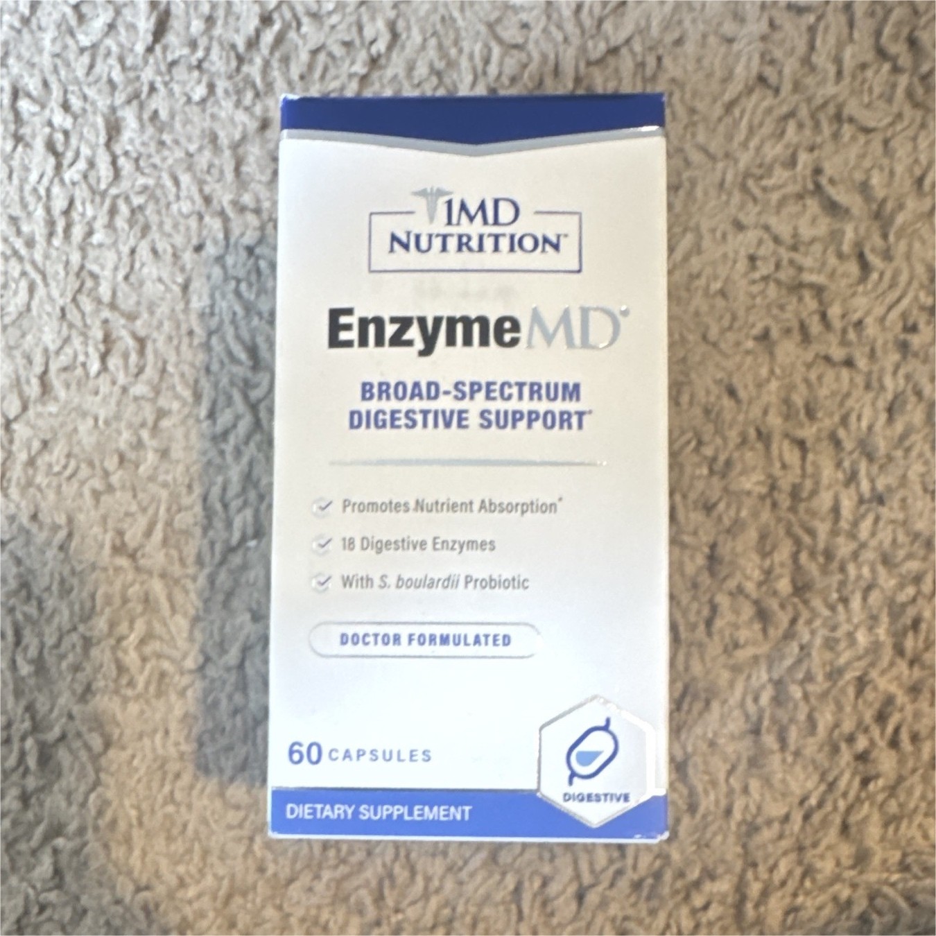 1MD Nutrition EnzymeMD Digestive Support 60 Capsules Exp 11/2026
