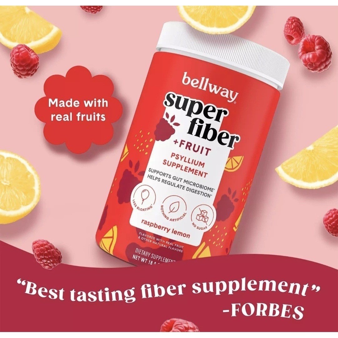 Bellway Super Fiber Fruit, Organic Psyllium Husk Fiber Powder Supplement 2.25lbs