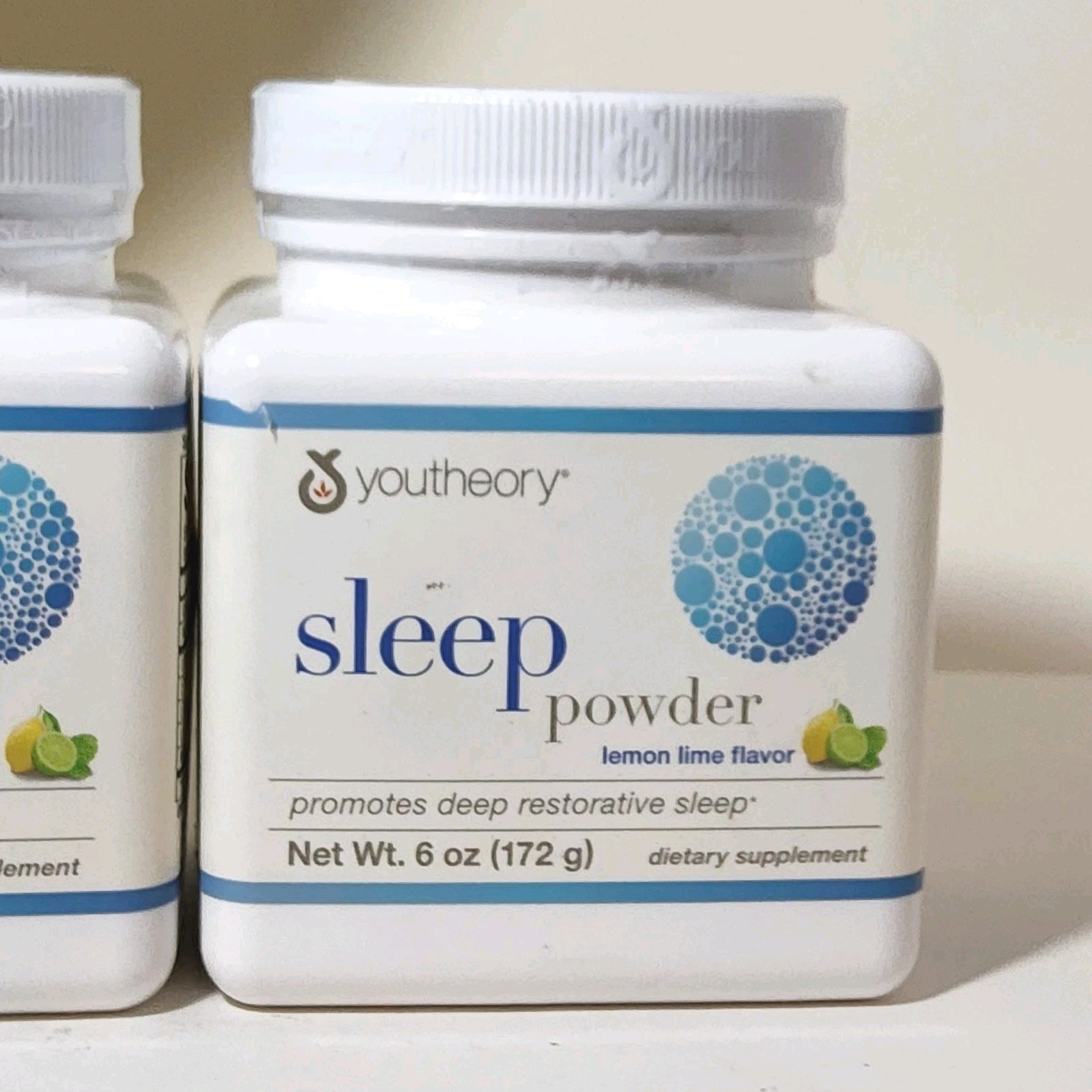 2 PACK! Youtheory Sleep Powder Lemon Lime Flavor – 6 oz. EACH Exp 9/2026 SEALED