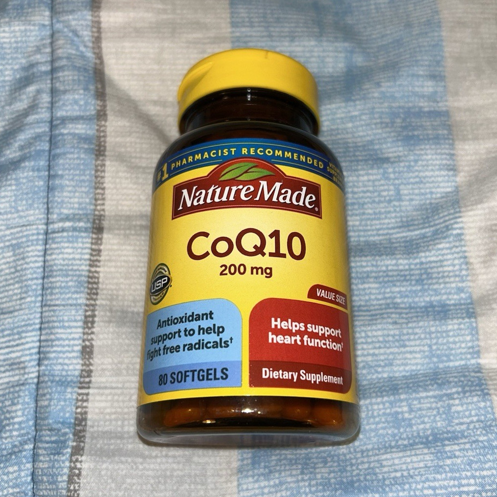 Nature Made CoQ10 200mg 80 Softgels Heart Health Antioxidant Support Gluten-Free