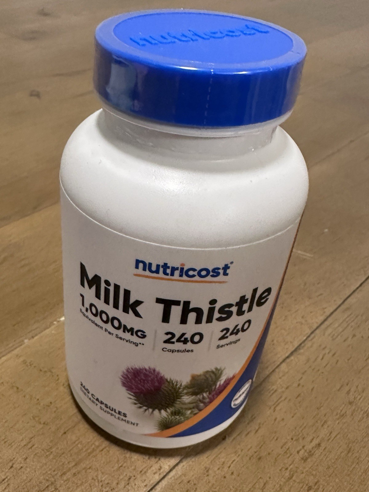 Nutricost Milk Thistle Extract 1000mg 240 Capsules Non-GMO Vegan GMP Facility