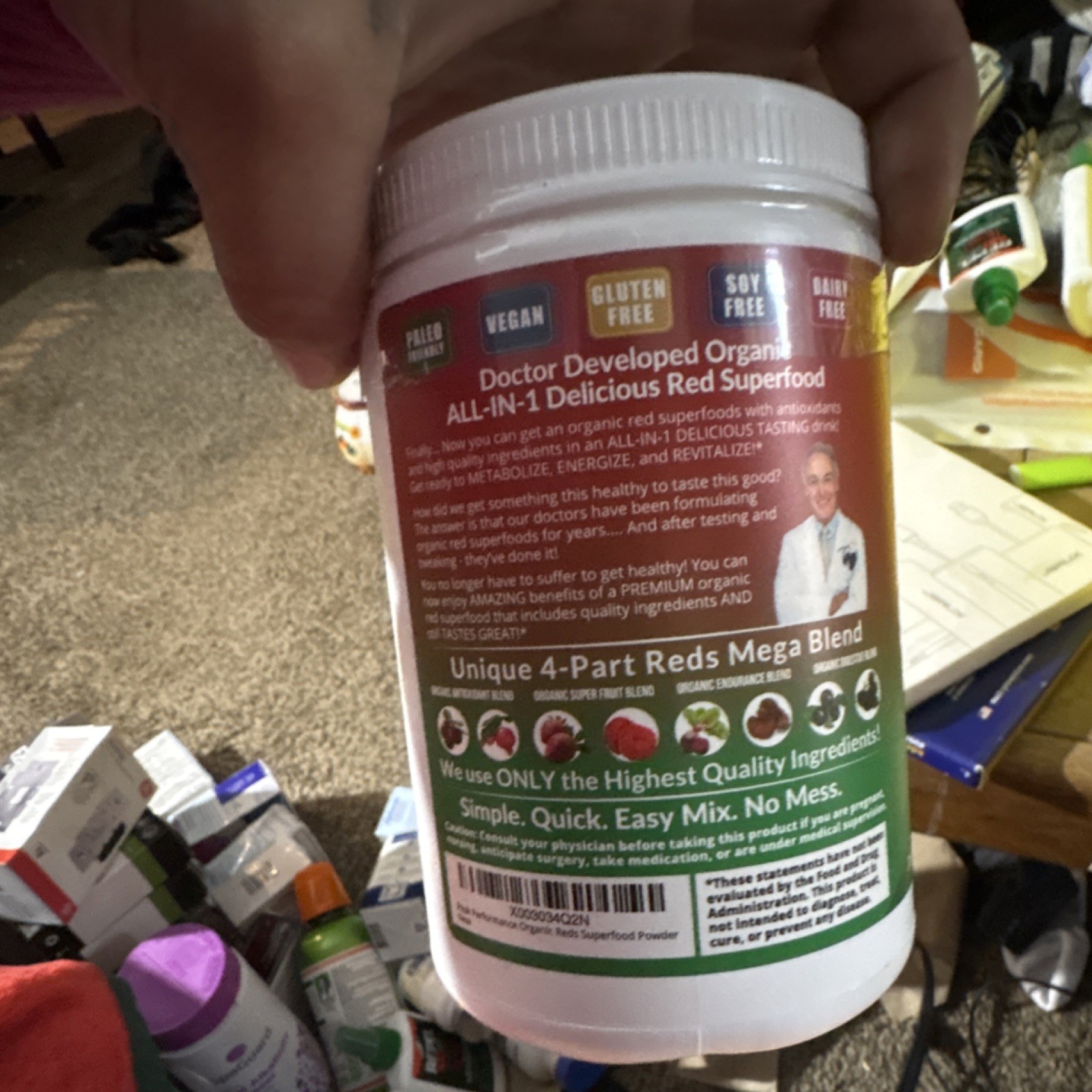 Peak Performance Organic Reds Superfood Powder Wild Berry 10.5 oz