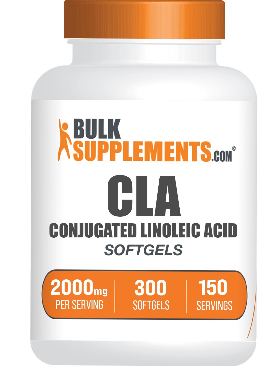 BulkSupplements CLA 300 Softgels – Conjugated Linoleic Acid – 2000mg Per Serving