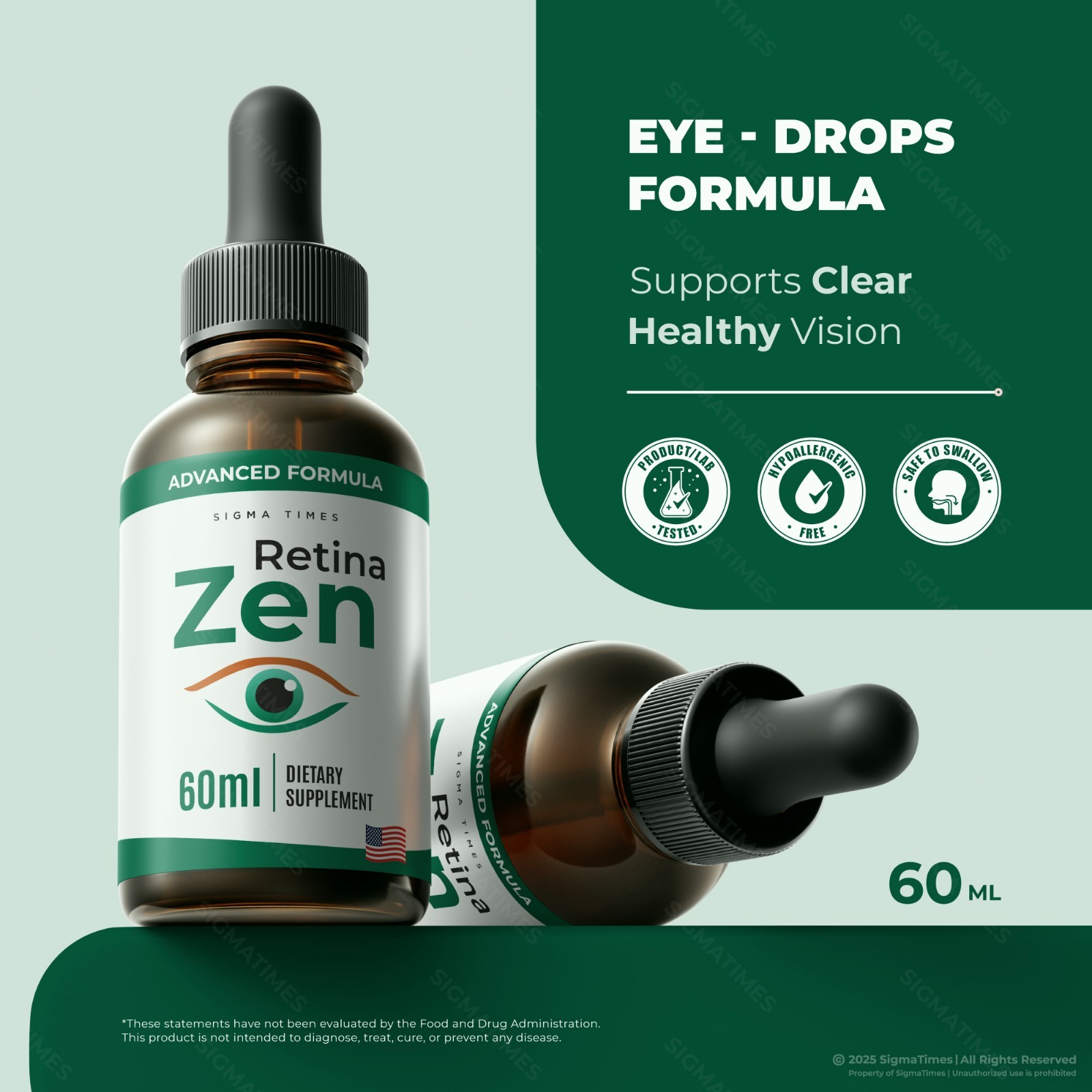 RetinaZen Drops, Retina Zen Oral Liquid Formula for Healthy Eyes (30 servs.)