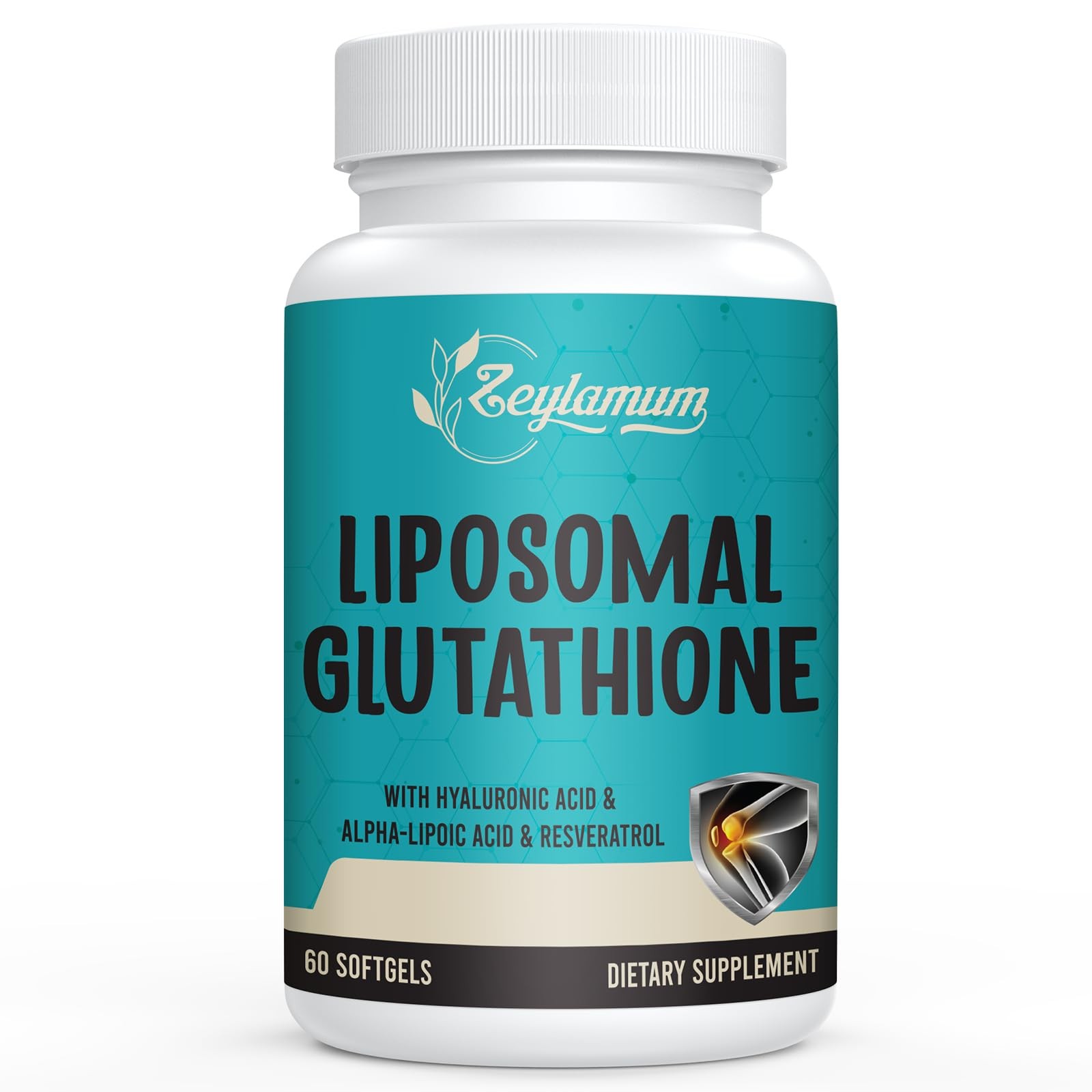 Zeylamum 2400 MG Liposomal Glutathione Softgels, Max 60 Count (Pack of 1)