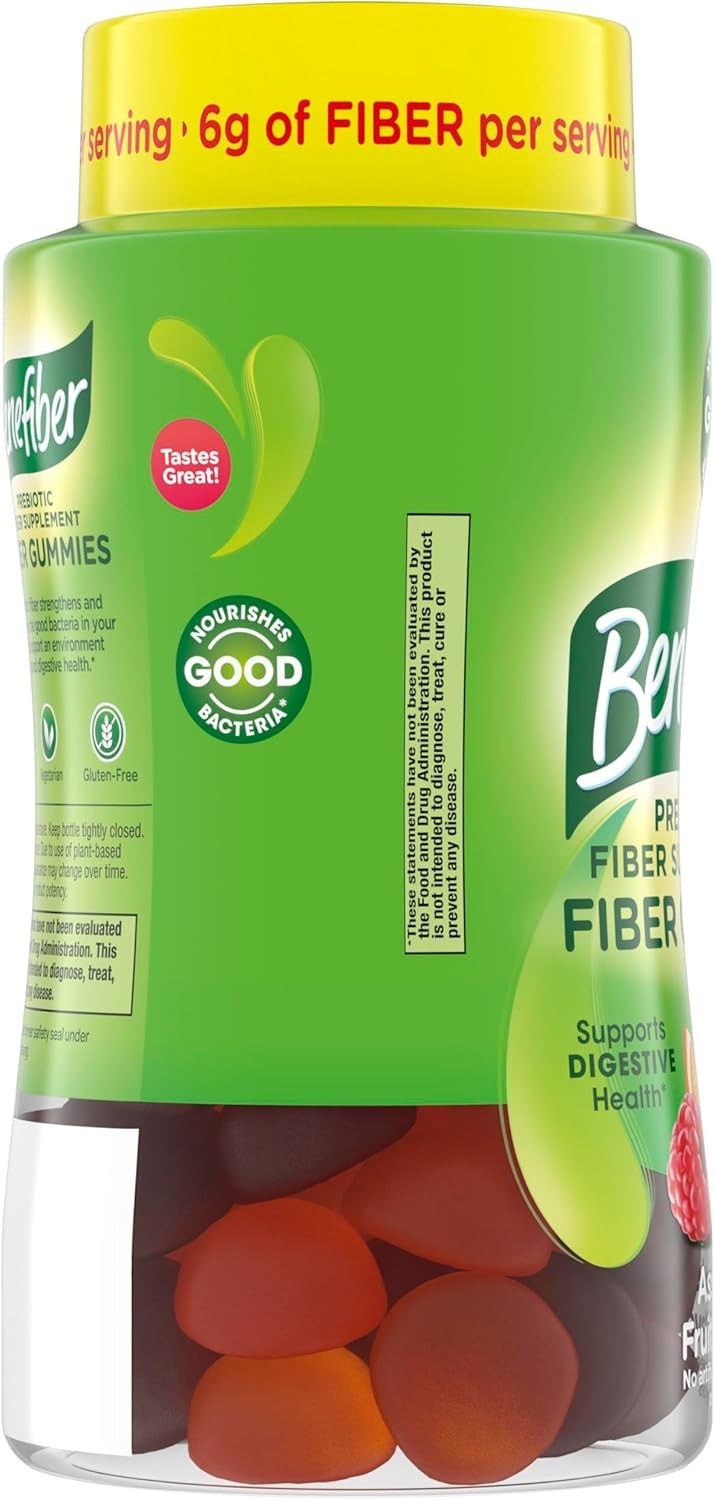 Benefiber Prebiotic Fiber Gummies Digestive Health Assorted Fruit 81ct