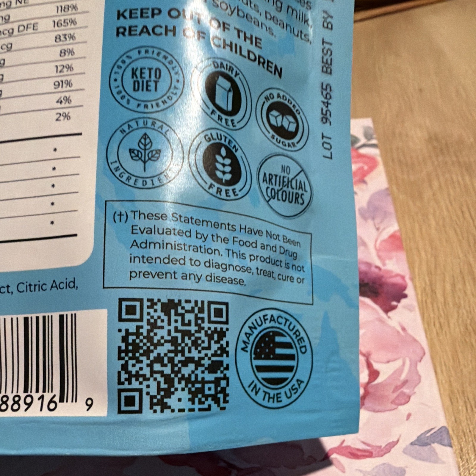 FlyWell Electrolytes Powder Passion Fruit Tangerine 15 Sticks Keto Gluten Free