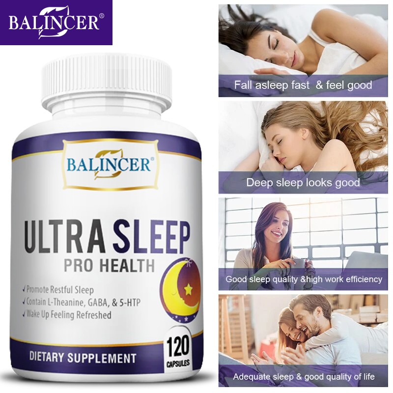 L-Theanine Supplement Balanced Mood Sleep Fall Asleep Quickly 120 Capsules