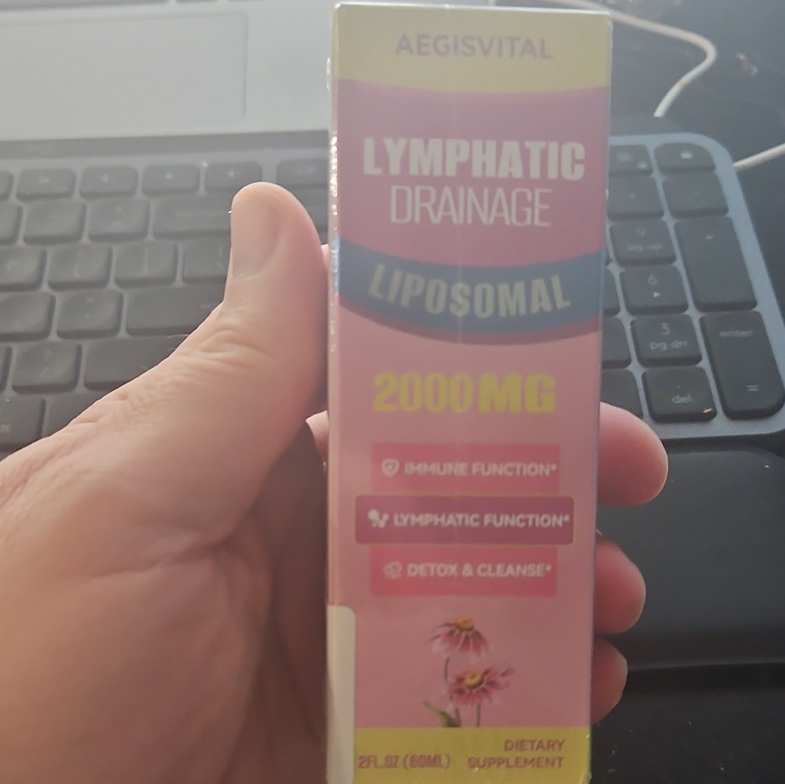 AEGISVITAL Liposomal Lymphatic Drainage Immune Detox 2000mg 2 fl oz