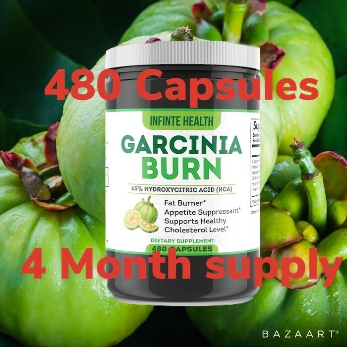 Garcinia Burn 480 ct 4 Month Supply Garcinia Cambogia 1500mg Citrimax HCA Diet
