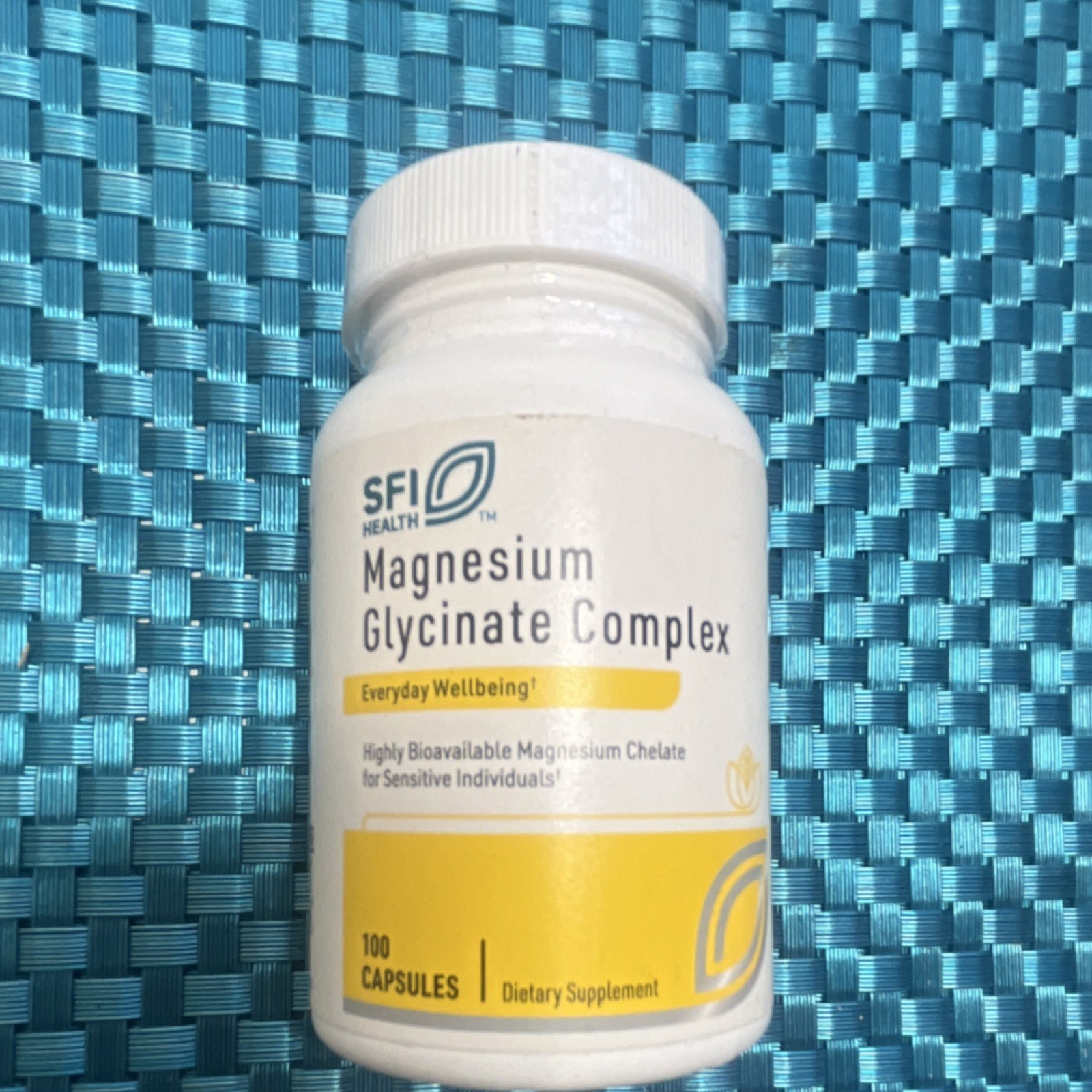 SFI Health Magnesium Glycinate Complex Vegetarian 100 Capsules Exp 07/26
