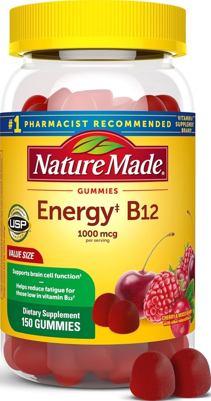 Nature Made Vitamin B12 Gummies 1000 mcg – Energy Metabolism Support