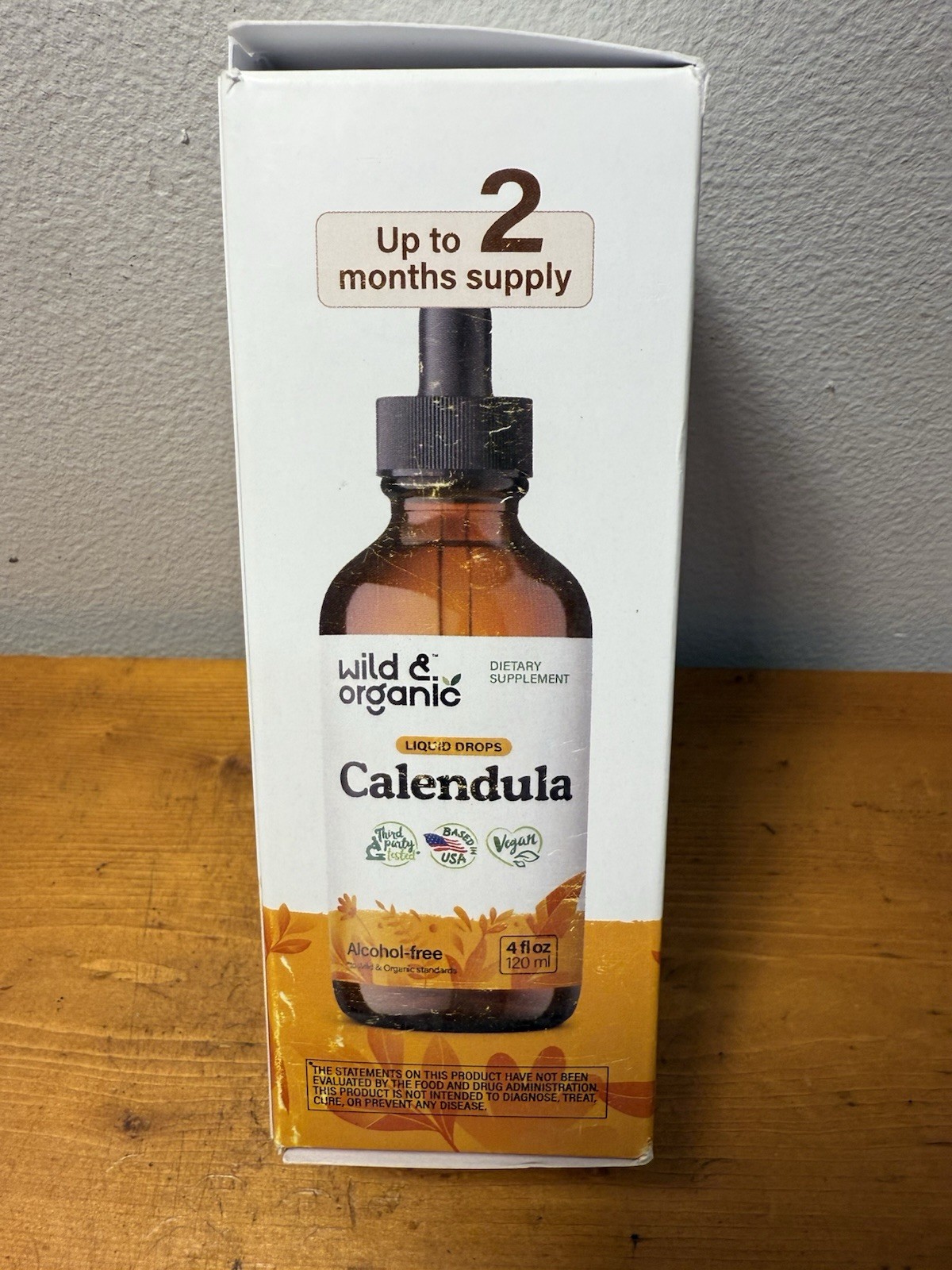 Wild & Organic Calendula Extract Liquid Drops 4 fl oz Alcohol-Free