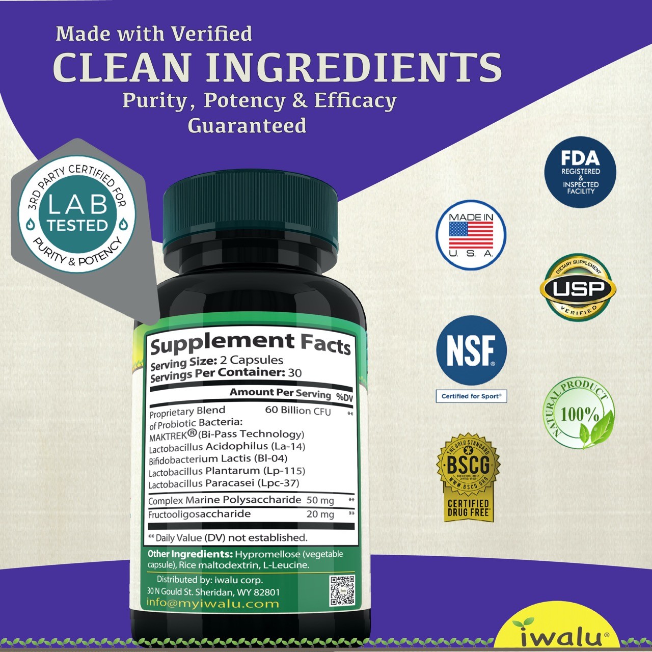 Best Pre And Probiotics, IWALU | *FAST FREE SHIPPING* Same Day