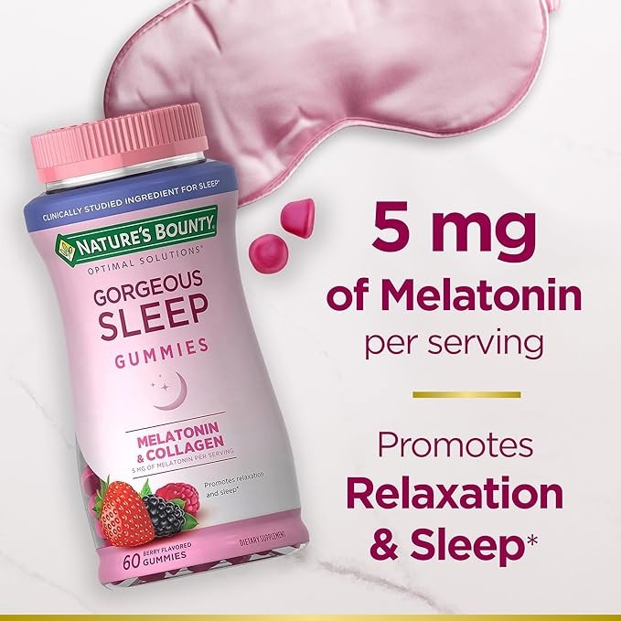 Nature’s Bounty Optimal Solutions Gorgeous Sleep Melatonin 5mg Gummies