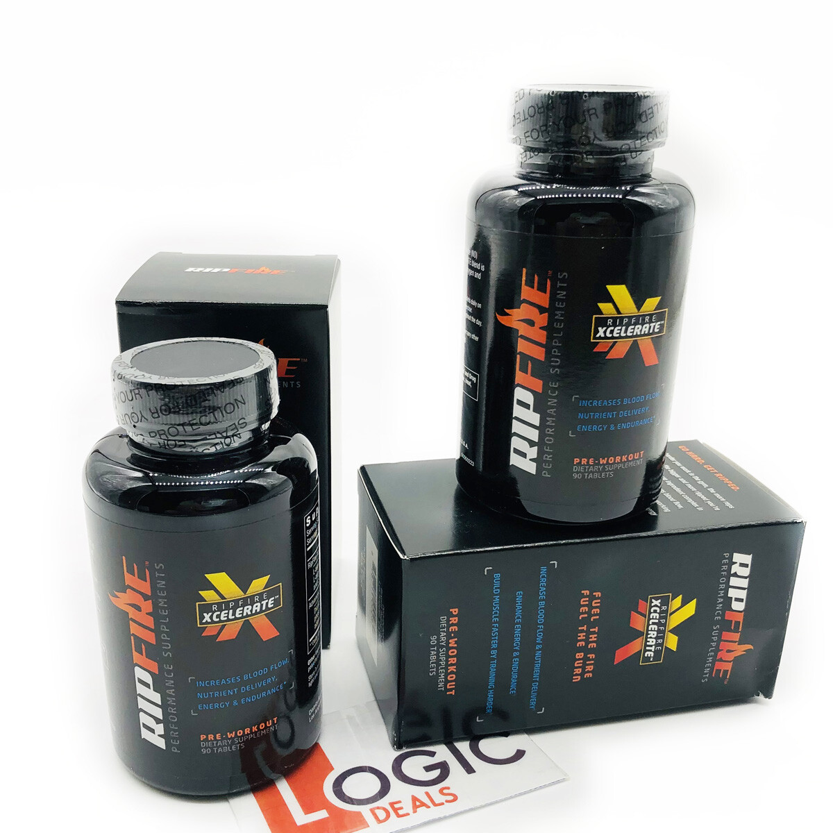 2 ~ RipFire Xcelerate Pre-Workout Dietary Supplement 90×2 Tablets Energy Muscle