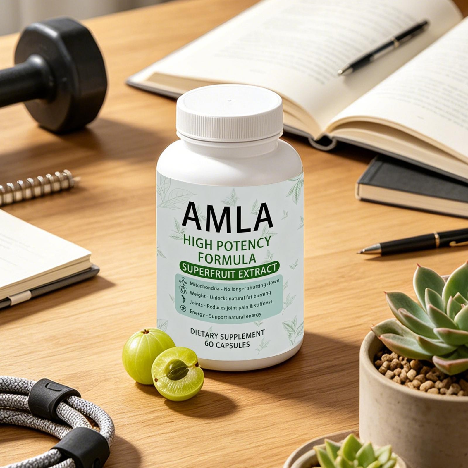 Alevia Organic Amla Capsules 1000mg Indian Gooseberry Antioxidant Supplement 60c