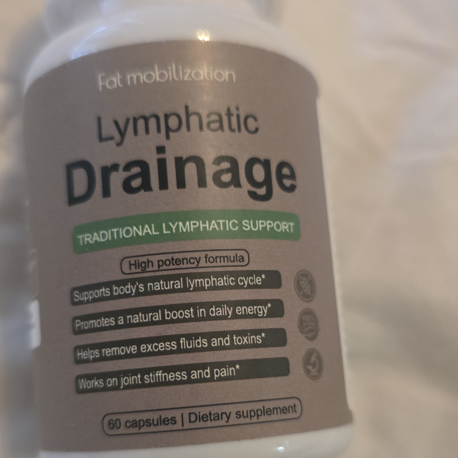 Fat mobilization Lymphatic Drainage Energy Support High Potency 60 Veg Caps