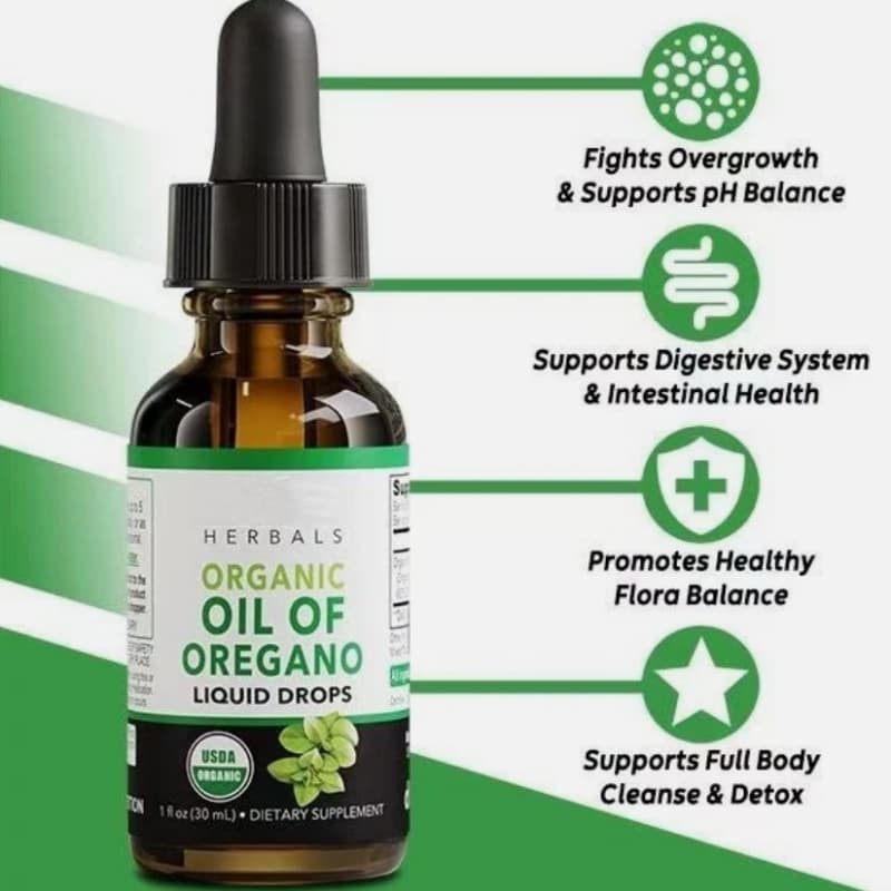 Herbals Liquid Supplements Drops Oil of Oregano Natural – Gut & Immune Support