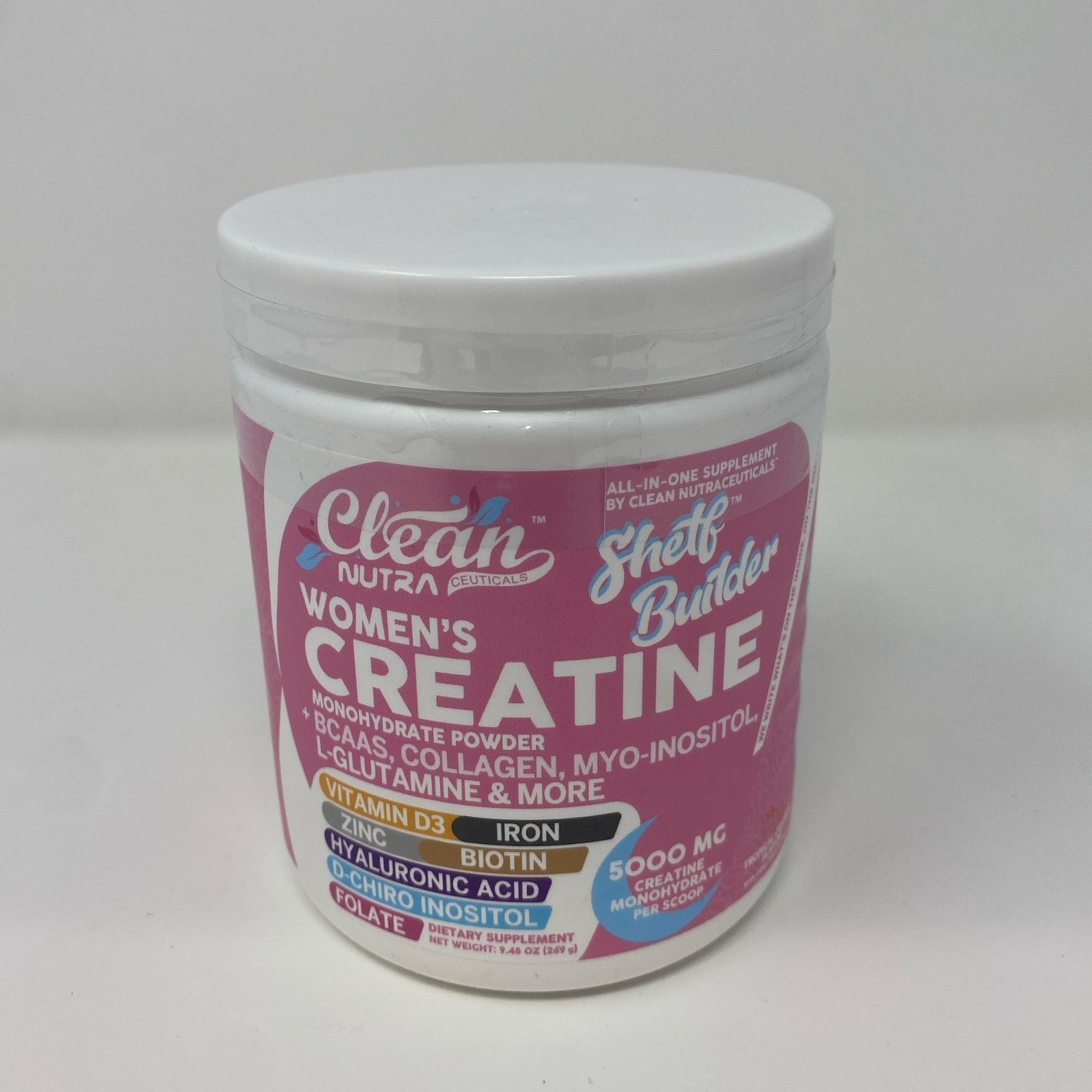Clean Nutraceuticals Women’s Creatine Shelf Builder, Tropical Orange 269g