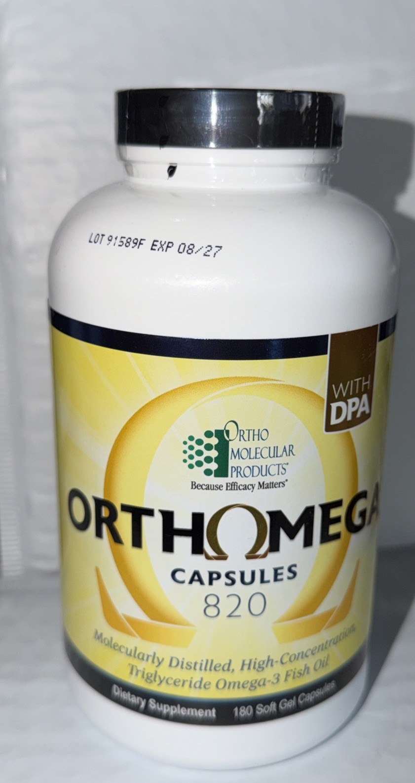 Orthomega 820 – 180 Softgels -Ortho Molecular Products