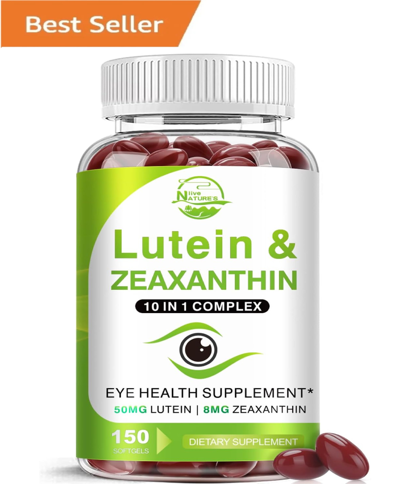 Lutein and Zeaxanthin Supplements, Eye Vitamin & Mineral Supplement, Multivitami