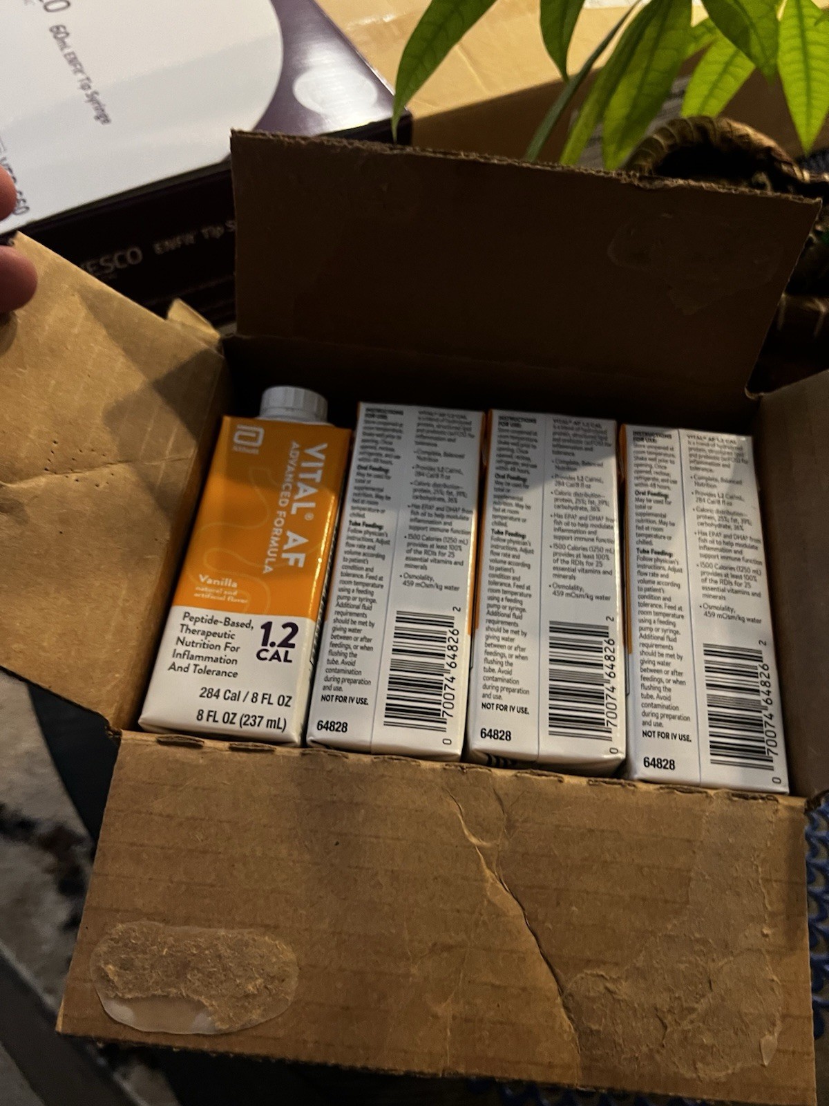 Vital AF 1.2 Cal Vanilla Flavor 8 oz. Carton Ready to Use, 64828, NEW Case of 24