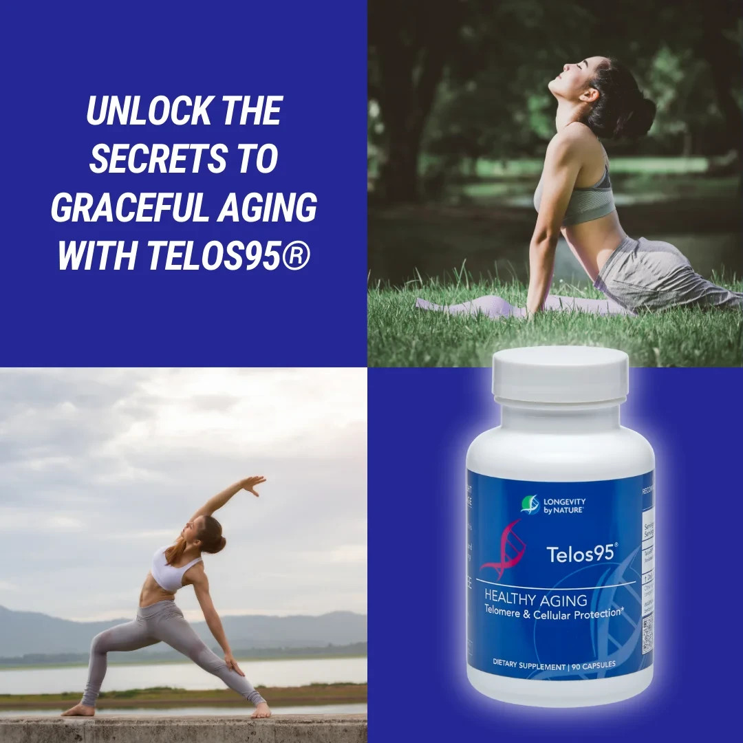 Longevity Telos95 Telomere Supplements – Healthy Aging Cellular Support 30 Caps