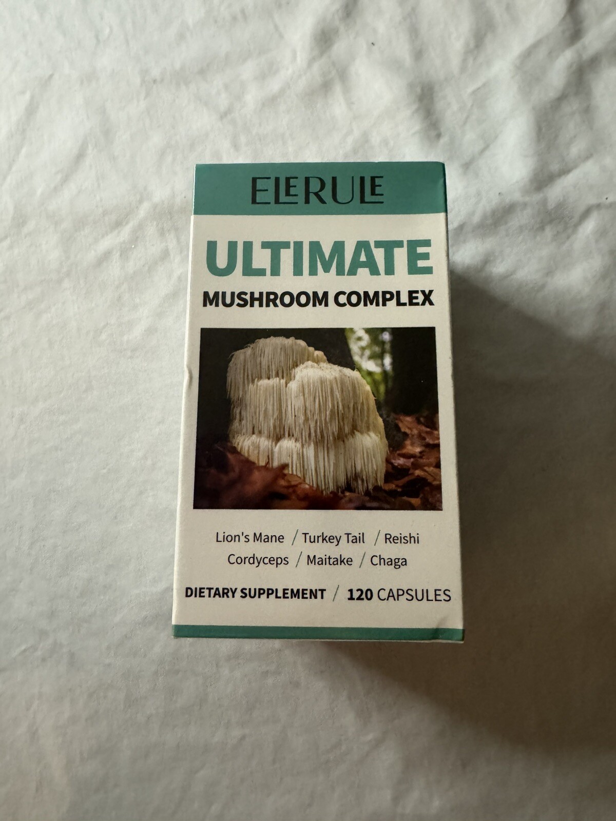 Elerule Mushroom Dietary Supplement Focus Memory 05/2026 Lions Mane Turkey Tail