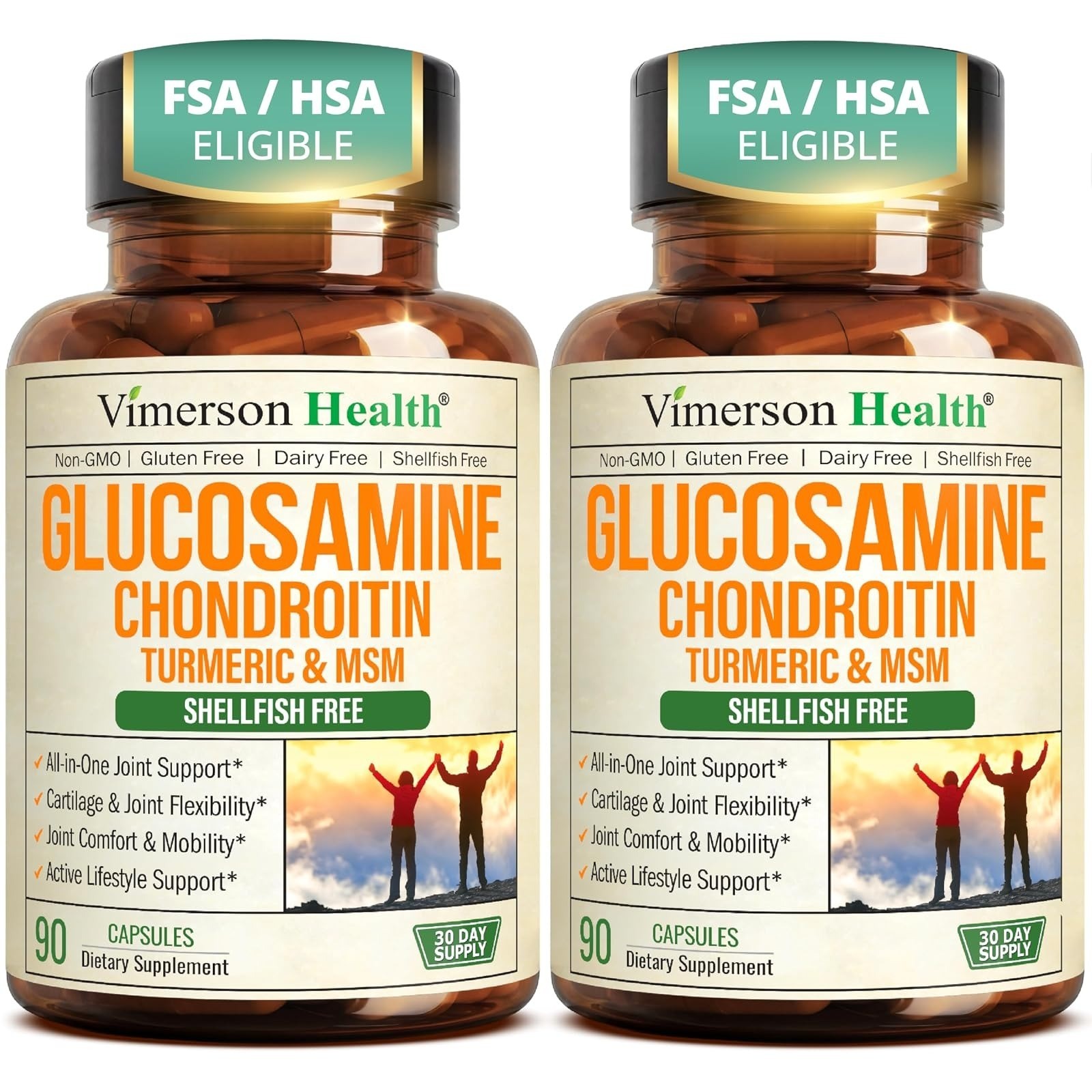Glucosamine Chondroitin MSM Joint Support Supplement 1500mg – 90 Capsules