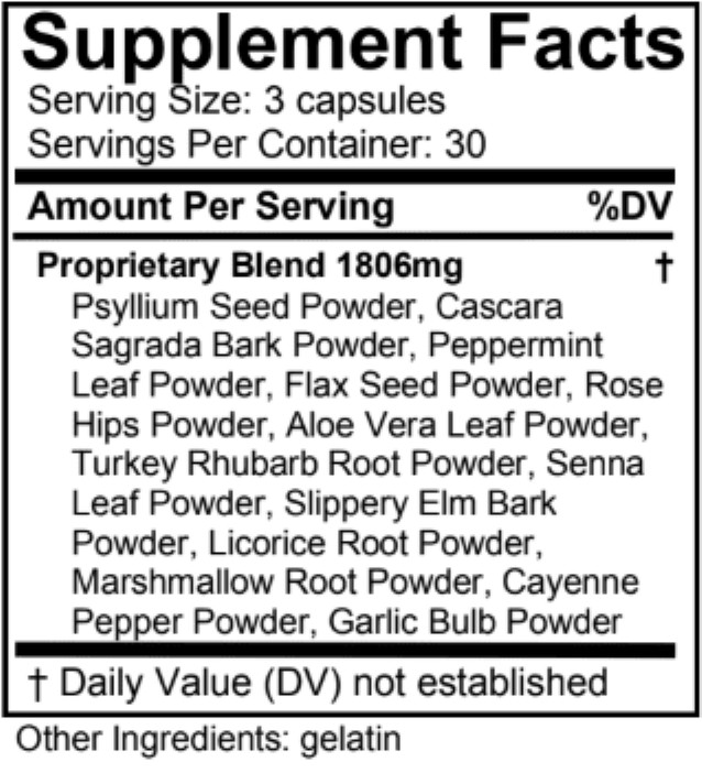100% Herbal Laxative- Intestinal Tune-Up- Relieves occasional constipation.