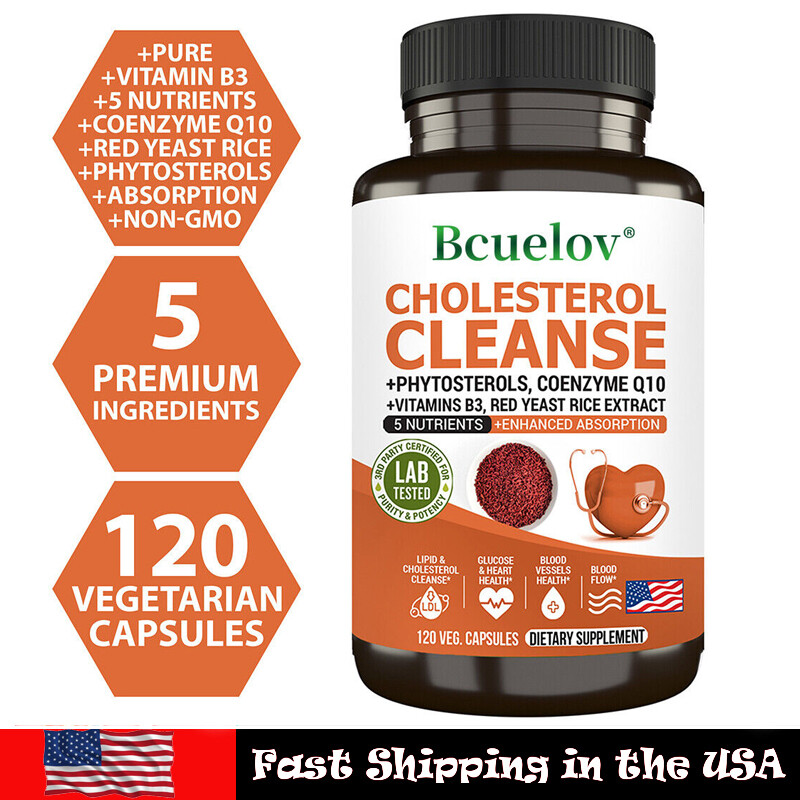 Coenzyme Q10 Capsules – Lower Cholesterol, Protect Heart Health! – 120 Capsules