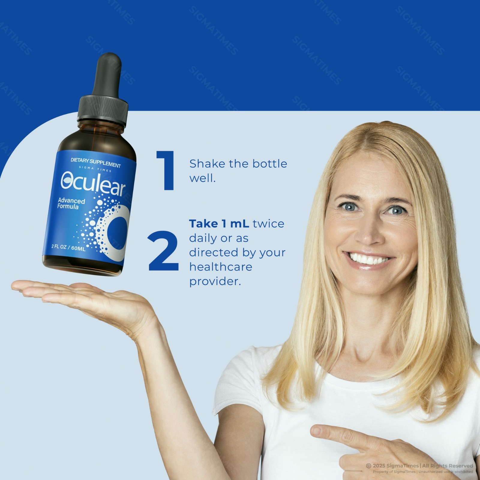 Oculear Drops – Eye Care Liquid Oral Formula, Healthy and Clear Eyes – 2 Pack