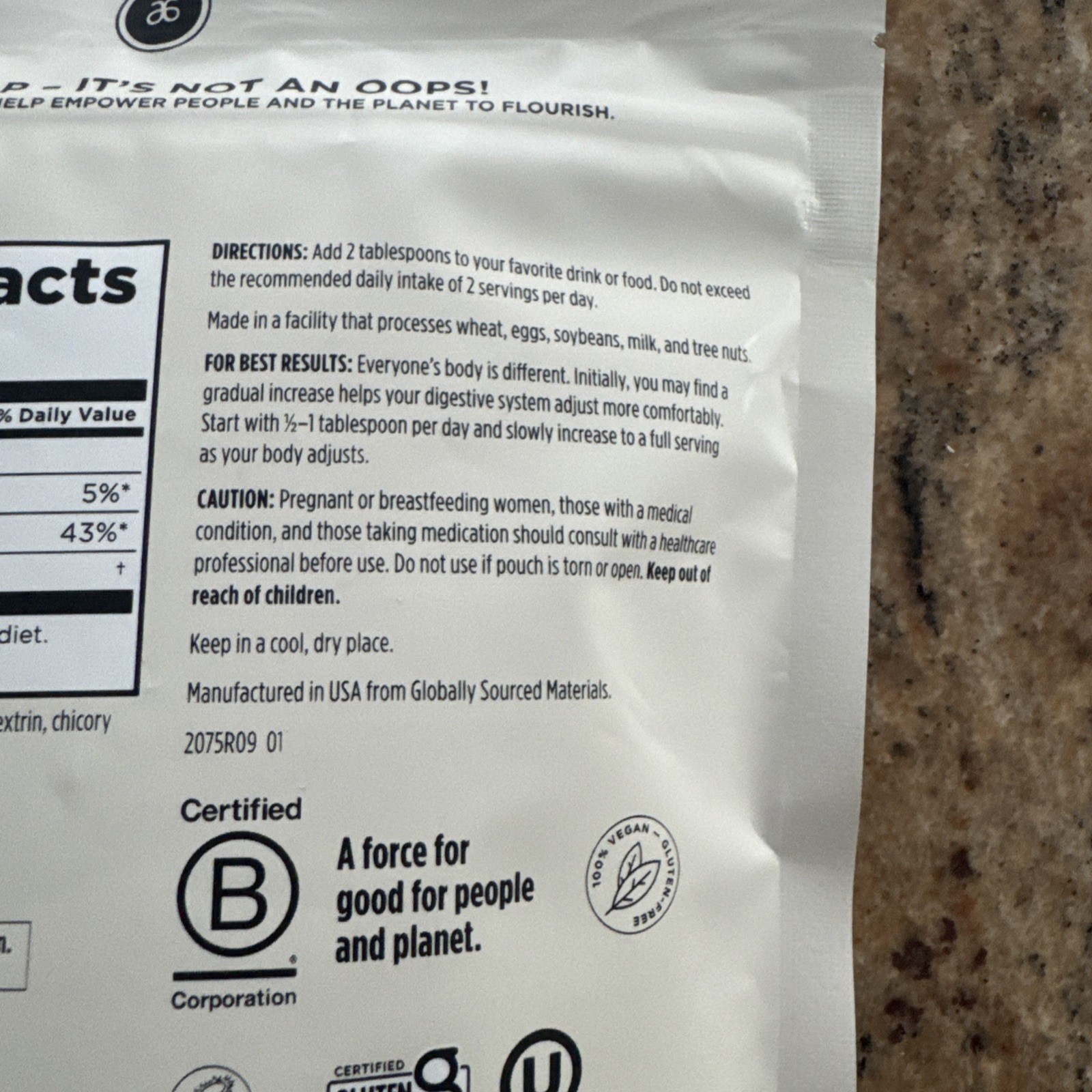 Arbonne – GutHealth Prebiotic Fiber #2075 – Vegan | Flavorless – Exp 9/2029