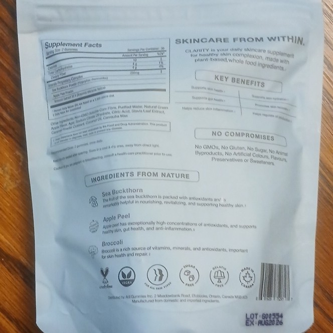 Imaraïs Beauty CLARITY Sea Buckthorn Apple Peel Broccoli Gummies 60 Aug2026