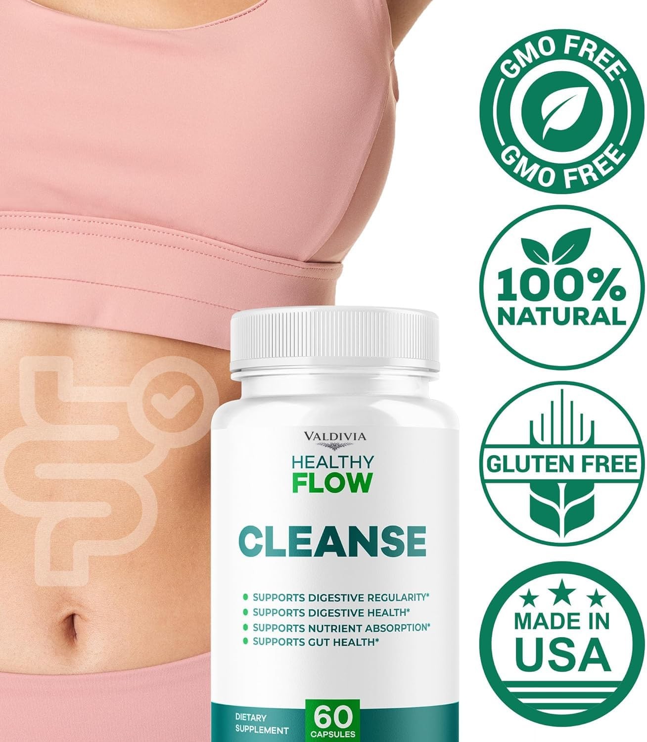 Healthy Flow Cleanse Liver Detox Supplement Capsules Natural 5 Pack 300Ct